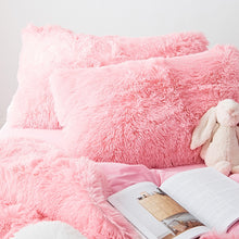 Load image into Gallery viewer, Fluffy Faux Mink &amp; Velvet Fleece Quilt Cover Set