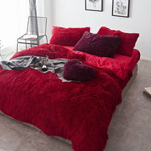 Load image into Gallery viewer, Fluffy Faux Mink &amp; Velvet Fleece Quilt Cover Set