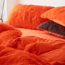 Load image into Gallery viewer, Fluffy Faux Mink &amp; Velvet Fleece Quilt Cover Set