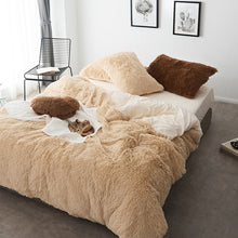Load image into Gallery viewer, Fluffy Faux Mink &amp; Velvet Fleece Quilt Cover Set