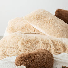 Load image into Gallery viewer, Fluffy Faux Mink &amp; Velvet Fleece Quilt Cover Set