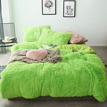 Load image into Gallery viewer, Fluffy Faux Mink &amp; Velvet Fleece Quilt Cover Set