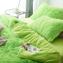Load image into Gallery viewer, Fluffy Faux Mink &amp; Velvet Fleece Quilt Cover Set