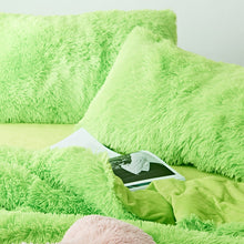 Load image into Gallery viewer, Fluffy Faux Mink &amp; Velvet Fleece Quilt Cover Set