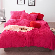 Load image into Gallery viewer, Fluffy Faux Mink &amp; Velvet Fleece Quilt Cover Set