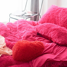 Load image into Gallery viewer, Fluffy Faux Mink &amp; Velvet Fleece Quilt Cover Set