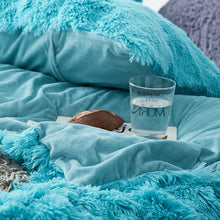 Load image into Gallery viewer, Fluffy Faux Mink &amp; Velvet Fleece Quilt Cover Set