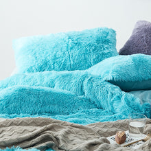Load image into Gallery viewer, Fluffy Faux Mink &amp; Velvet Fleece Quilt Cover Set