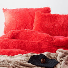 Load image into Gallery viewer, Fluffy Faux Mink &amp; Velvet Fleece Quilt Cover Set