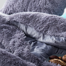 Load image into Gallery viewer, Fluffy Faux Mink &amp; Velvet Fleece Quilt Cover Set