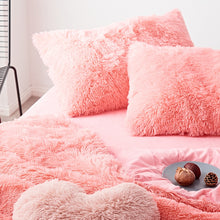 Load image into Gallery viewer, Fluffy Faux Mink &amp; Velvet Fleece Quilt Cover Set