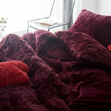 Load image into Gallery viewer, Fluffy Faux Mink &amp; Velvet Fleece Quilt Cover Set