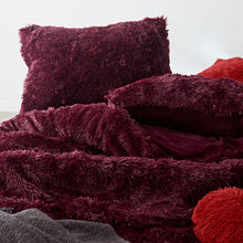 Load image into Gallery viewer, Fluffy Faux Mink &amp; Velvet Fleece Quilt Cover Set