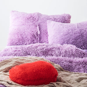 Fluffy Faux Mink & Velvet Fleece Quilt Cover Set