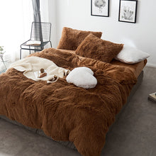 Load image into Gallery viewer, Fluffy Faux Mink &amp; Velvet Fleece Quilt Cover Set