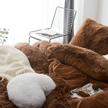 Load image into Gallery viewer, Fluffy Faux Mink &amp; Velvet Fleece Quilt Cover Set
