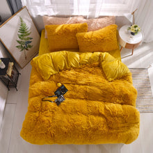 Load image into Gallery viewer, Fluffy Faux Mink &amp; Velvet Fleece Quilt Cover Set