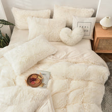 Load image into Gallery viewer, Fluffy Faux Mink &amp; Velvet Fleece Quilt Cover Set