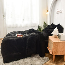 Load image into Gallery viewer, Fluffy Faux Mink &amp; Velvet Fleece Quilt Cover Set
