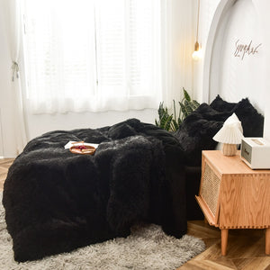 Fluffy Faux Mink & Velvet Fleece Quilt Cover Set