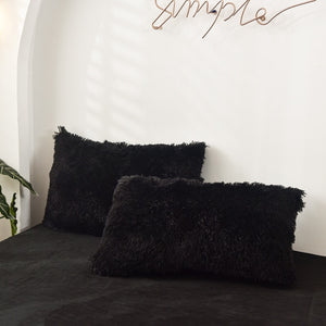 Fluffy Faux Mink & Velvet Fleece Quilt Cover Set