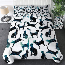 Load image into Gallery viewer, Customised Black Cats Quilt Cover Set - Various Styles