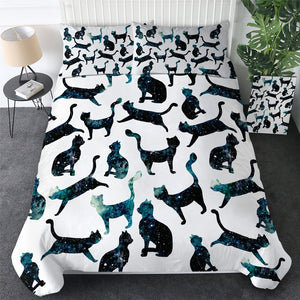 Customised Black Cats Quilt Cover Set - Various Styles