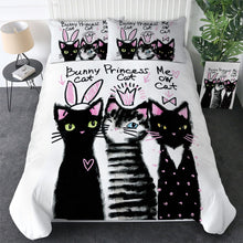 Load image into Gallery viewer, Customised Black Cats Quilt Cover Set - Various Styles