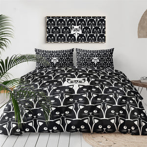 Customised Black Cats Quilt Cover Set - Various Styles