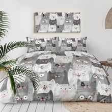Load image into Gallery viewer, Customised Black Cats Quilt Cover Set - Various Styles