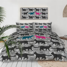 Load image into Gallery viewer, Customised Black Cats Quilt Cover Set - Various Styles