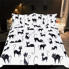 Load image into Gallery viewer, Customised Black Cats Quilt Cover Set - Various Styles