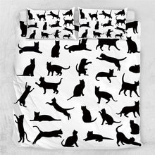 Load image into Gallery viewer, Customised Black Cats Quilt Cover Set - Various Styles