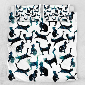 Customised Black Cats Quilt Cover Set - Various Styles