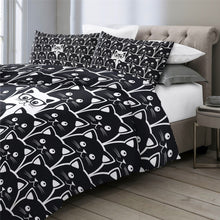 Load image into Gallery viewer, Customised Black Cats Quilt Cover Set - Various Styles
