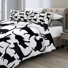 Load image into Gallery viewer, Customised Black Cats Quilt Cover Set - Various Styles