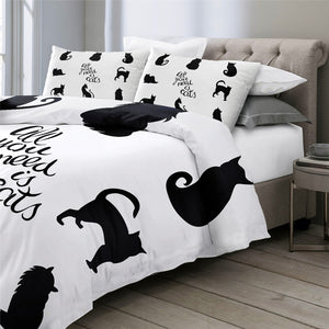 Customised Black Cats Quilt Cover Set - Various Styles