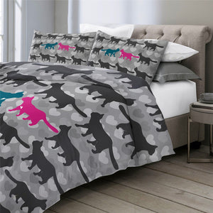 Customised Black Cats Quilt Cover Set - Various Styles