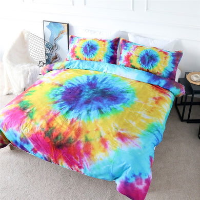 Rainbow Tie Dye Quilt Cover Bedding Set
