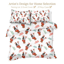 Load image into Gallery viewer, Bulldog Xmas Quilt Cover Set - Merry Christmas