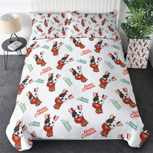 Load image into Gallery viewer, Bulldog Xmas Quilt Cover Set - Merry Christmas