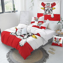 Load image into Gallery viewer, Bulldog Xmas Quilt Cover Set - Merry Christmas
