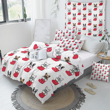 Load image into Gallery viewer, Bulldog Xmas Quilt Cover Set - Merry Christmas