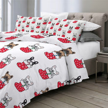 Load image into Gallery viewer, Bulldog Xmas Quilt Cover Set - Merry Christmas