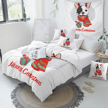 Load image into Gallery viewer, Bulldog Xmas Quilt Cover Set - Merry Christmas