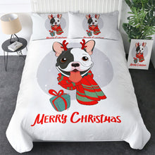 Load image into Gallery viewer, Bulldog Xmas Quilt Cover Set - Merry Christmas