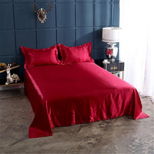 Load image into Gallery viewer, Satin Flat Sheet or Pillowcases - Various Colours