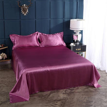 Load image into Gallery viewer, Satin Flat Sheet or Pillowcases - Various Colours