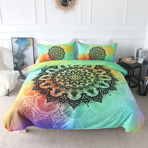 Lotus Flower Tie Dye Bedding Set