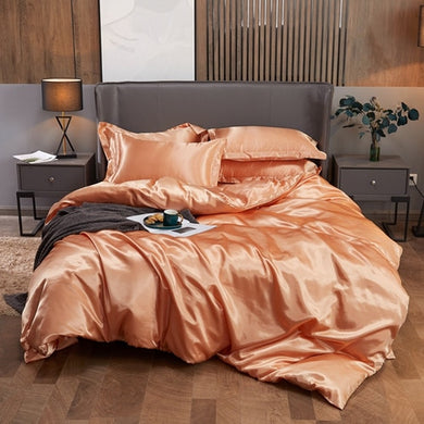 Satin Bedding Set - Apricot